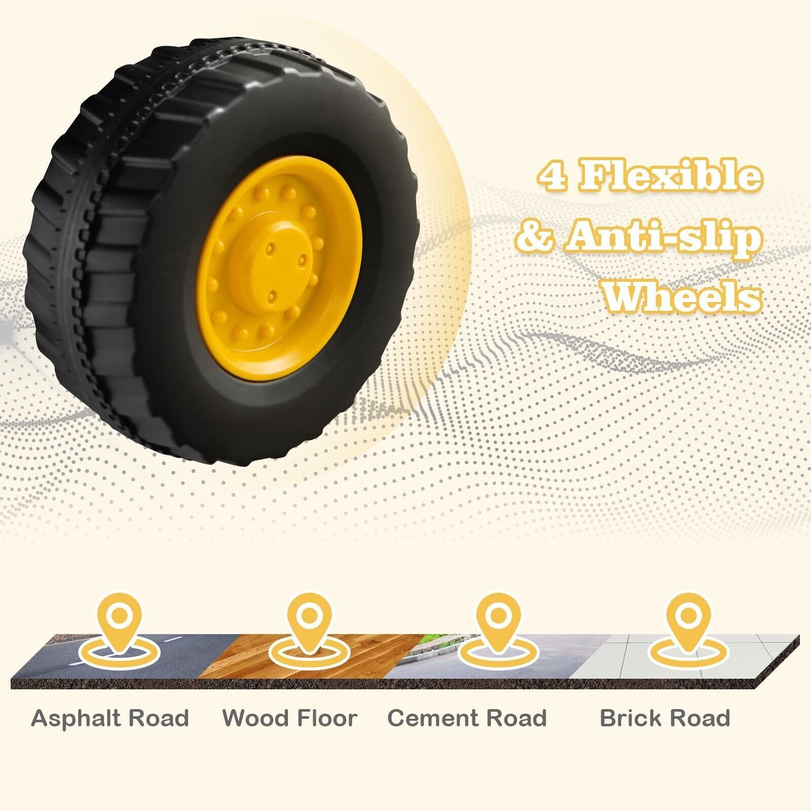 Children's Ride-On Excavator with Adjustable Bucket