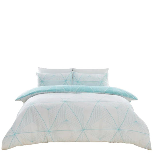 Cotton Blend Geometric Shapes Duvet Cover Set with Pillowcases