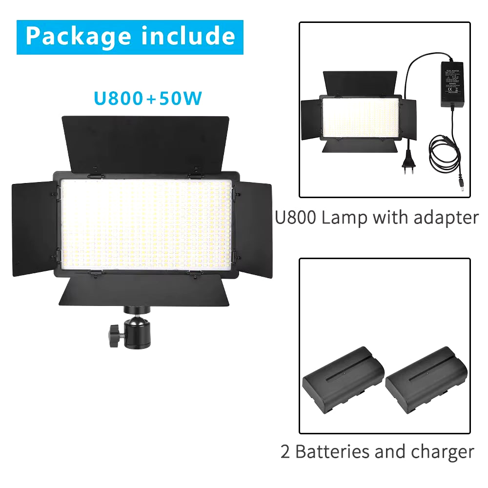 LED Photo Studio Light - Perfect Lighting for TikTok, YouTube, Gaming & Live Streaming - Portable Video Recording & Photography Lamp