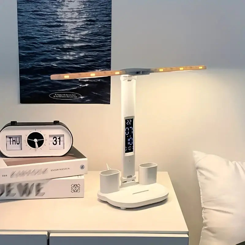 Double-Head Foldable LED Desk Lamp for your Home office, bedroom or study area