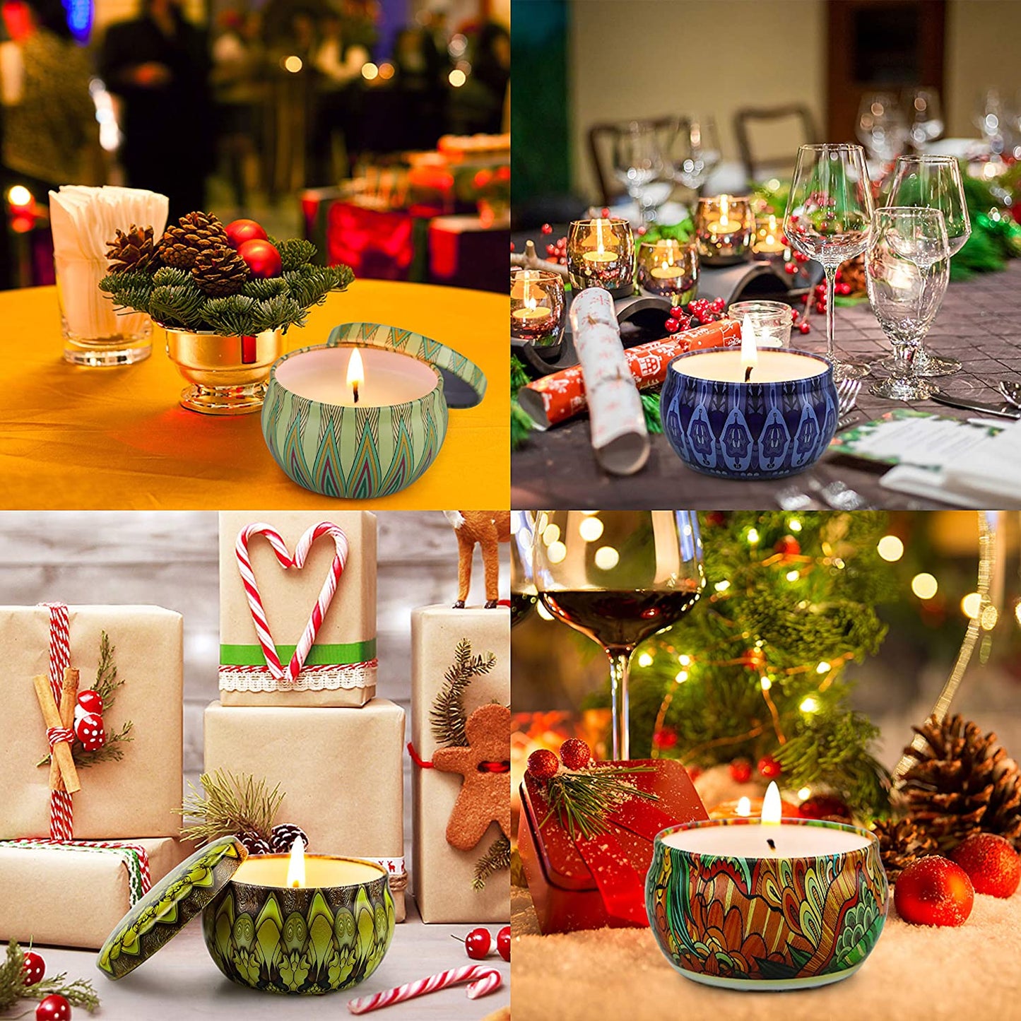 Indulge Her Senses: 12-Pack Long-Burning Soy Wax Candle Gift Set with Essential Oils for Birthdays and Special Occasions