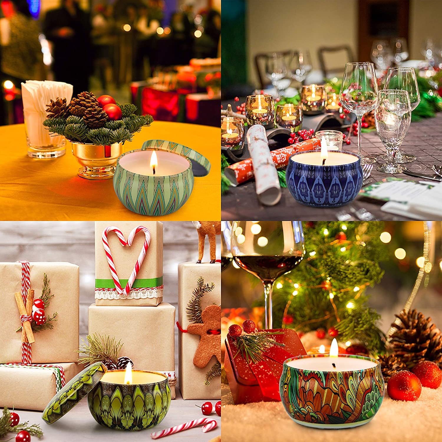 Indulge Her Senses: 12-Pack Long-Burning Soy Wax Candle Gift Set with Essential Oils for Birthdays and Special Occasions