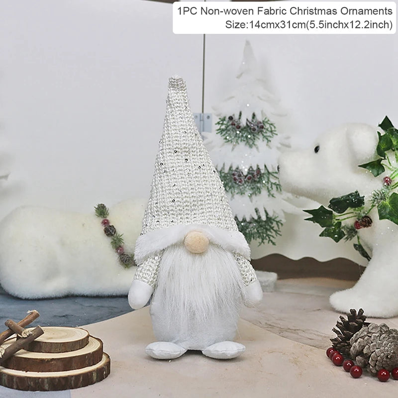 Festive Santa Claus Doll - Charming Christmas Table Decor & Elk Ornament for 2025 Holiday Celebrations - Perfect Navidad Gift for a Joyful New Year 2026!