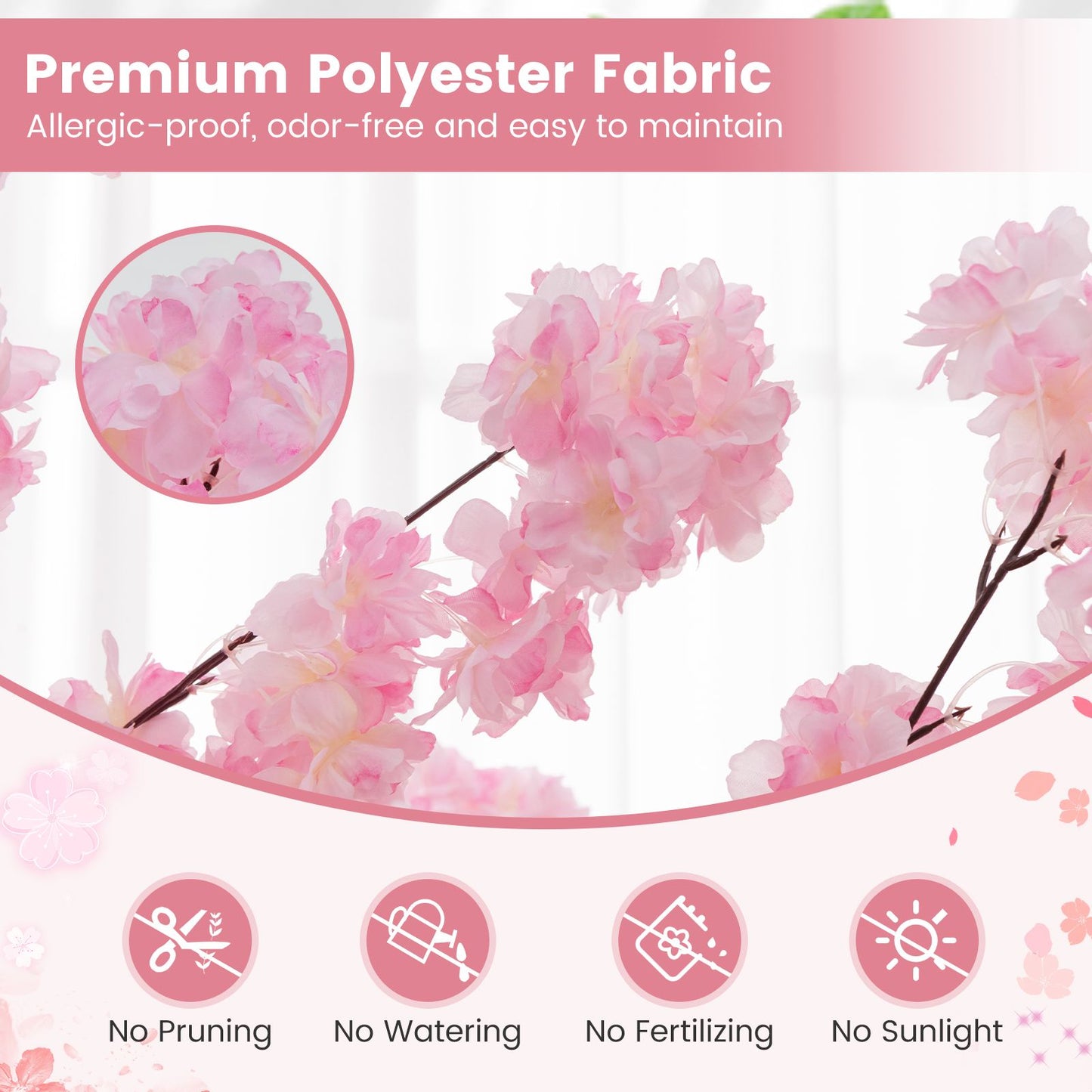 Artificial Cherry Blossom Tree - 190 cm