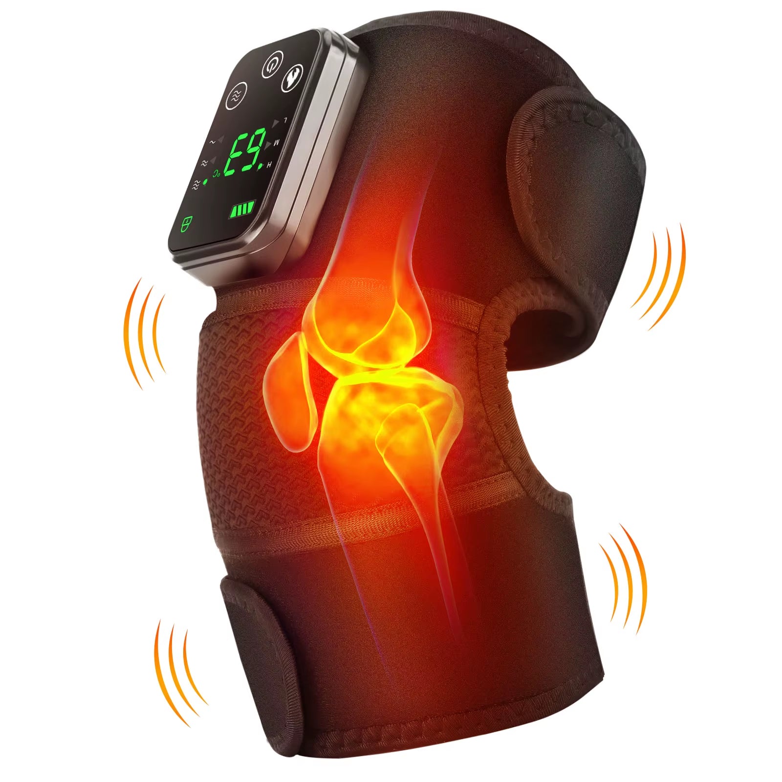 Ultimate Knee Heating Massager - Soothing Hot Compress & Vibration Therapy for Joint Relief, Elbow & Shoulder Support, Perfect for Arthritis Pain Relief