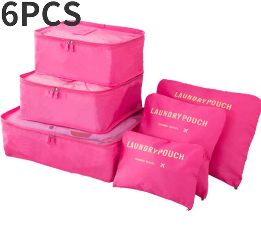 6/7 Pieces Set Travel or Storage Bags - Waterproof Travel Luggage Organizer