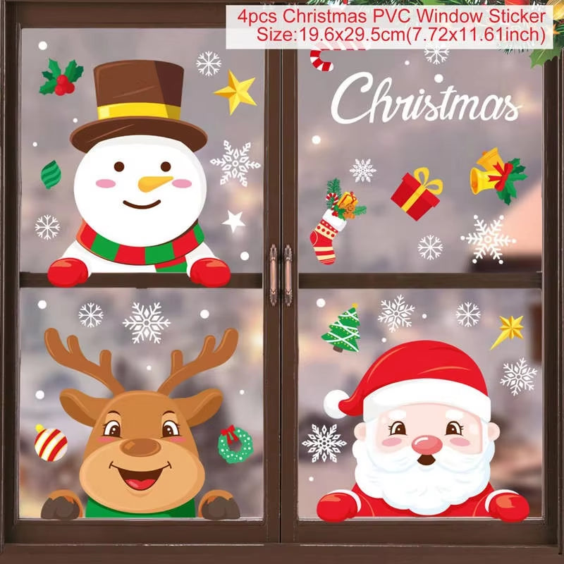 Festive Christmas Window Stickers - Merry Christmas Decor the Perfect Xmas and Holiday Gifts!