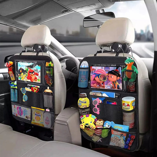 Ultimate Car Back Seat Organizer with Touch Screen Tablet Holder - Perfect Travel Companion!