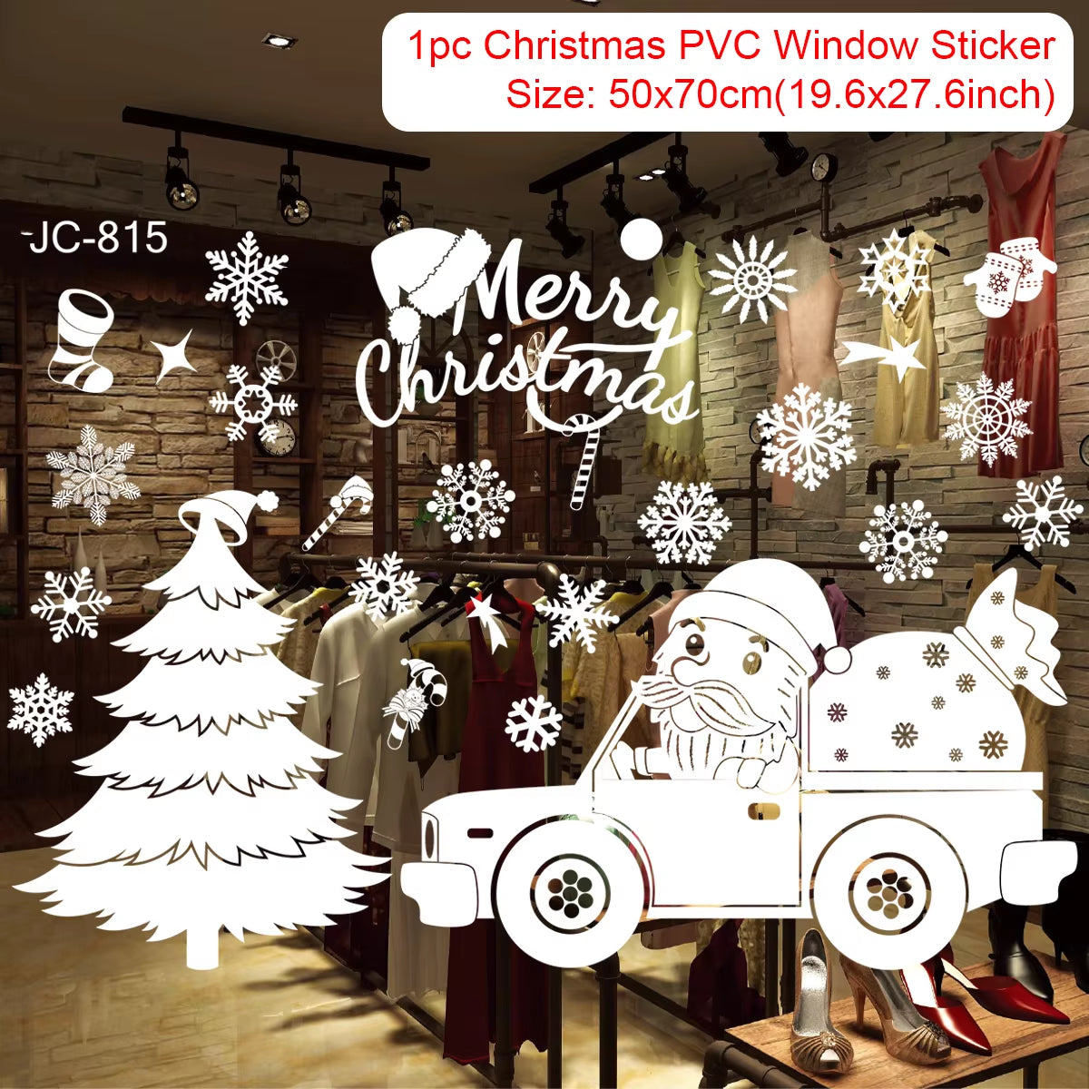 Festive Christmas Window Stickers - Merry Christmas Decor the Perfect Xmas and Holiday Gifts!