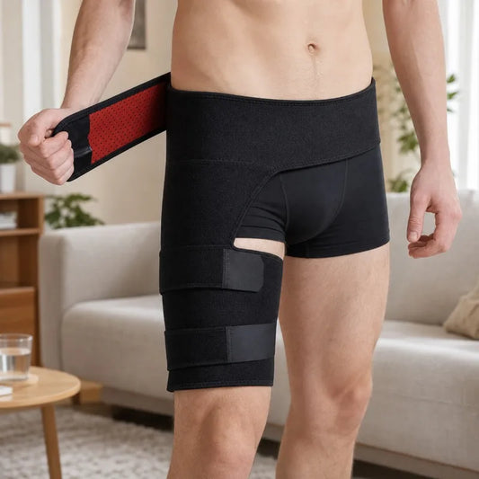 Hip Brace Thigh Compression Sleeve, Hamstring & Groin Compression Support Wrap for Hip Pain Relief, Sciatica,Quad Muscle Strains