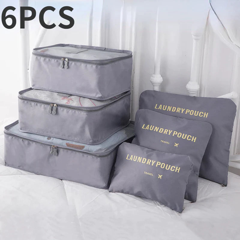 6/7 Pieces Set Travel or Storage Bags - Waterproof Travel Luggage Organizer