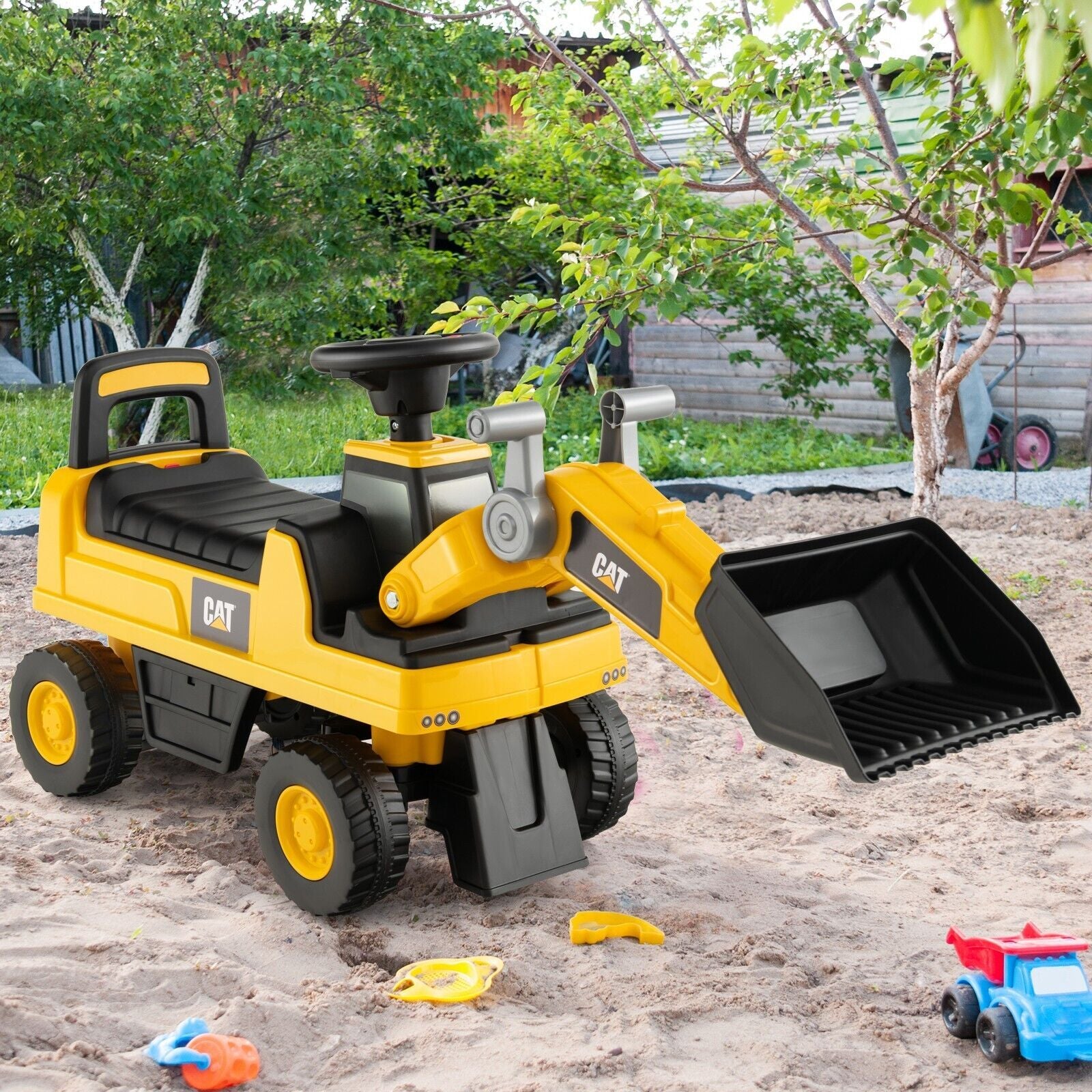 Children's Ride-On Excavator with Adjustable Bucket