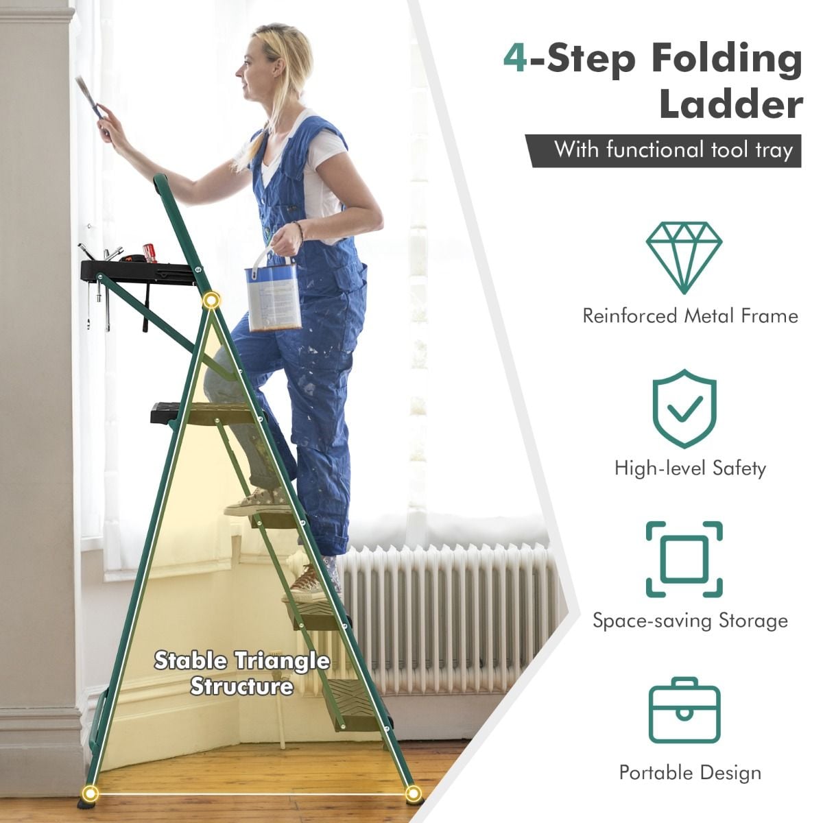 4-Step Folding Step Ladder
